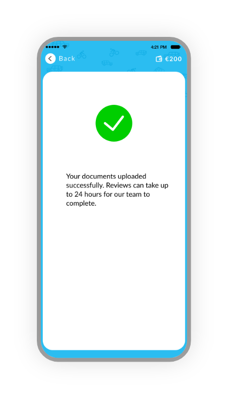 User document submmishion complit